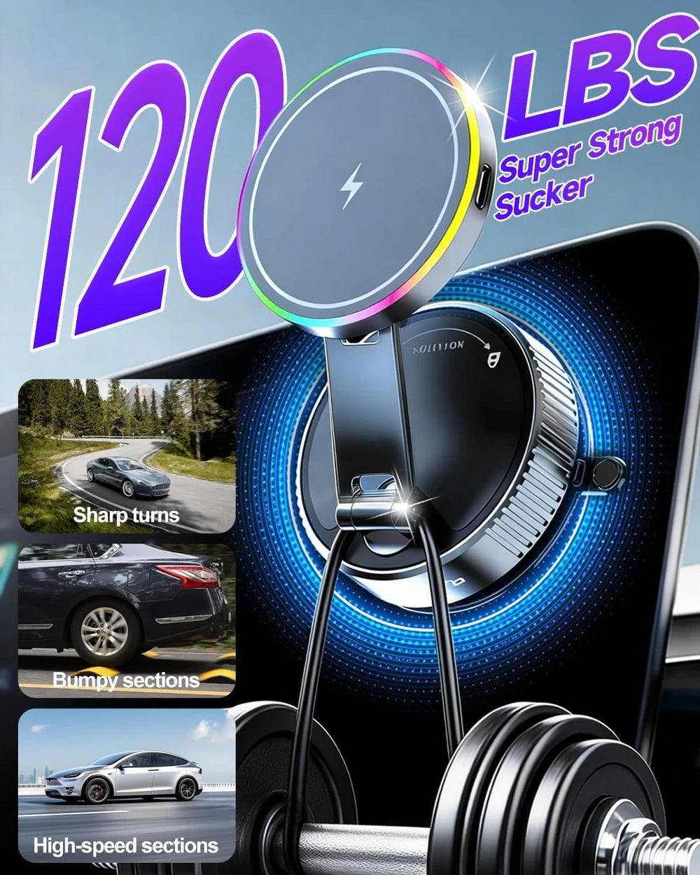 Magnetic Wireless Car Charger Mount