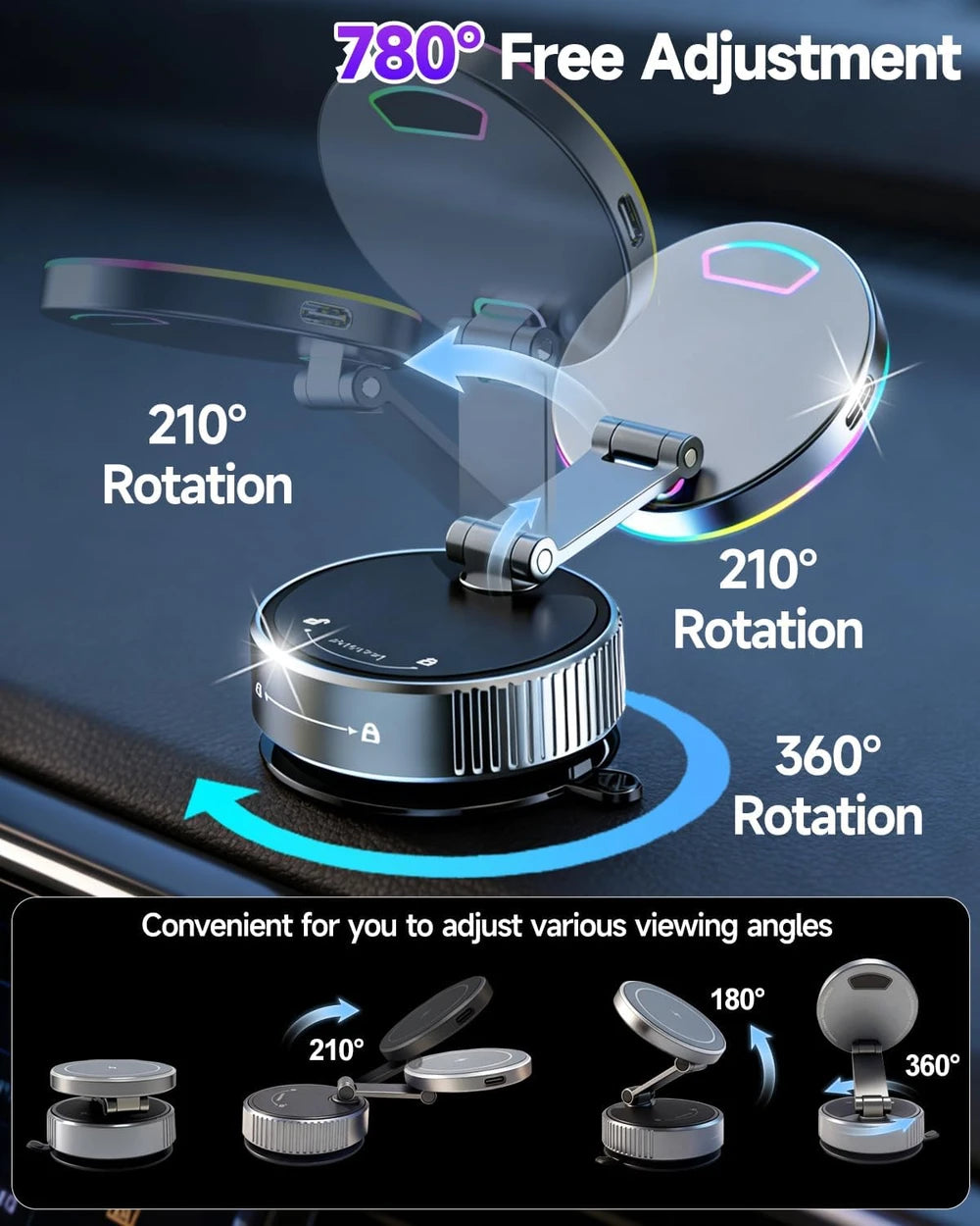 Magnetic Wireless Car Charger Mount