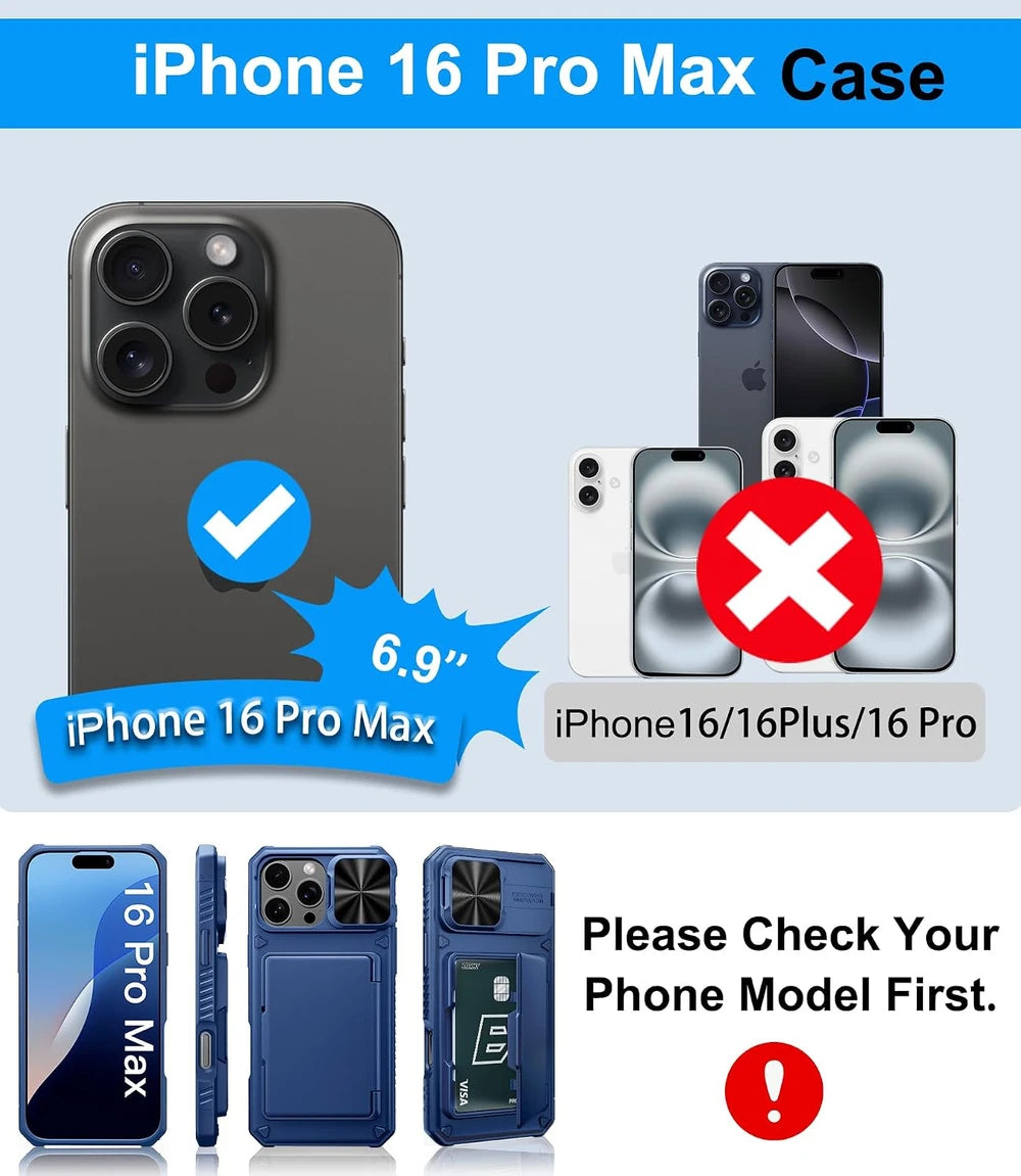BXYJY iPhone 16 Pro Max Wallet Case